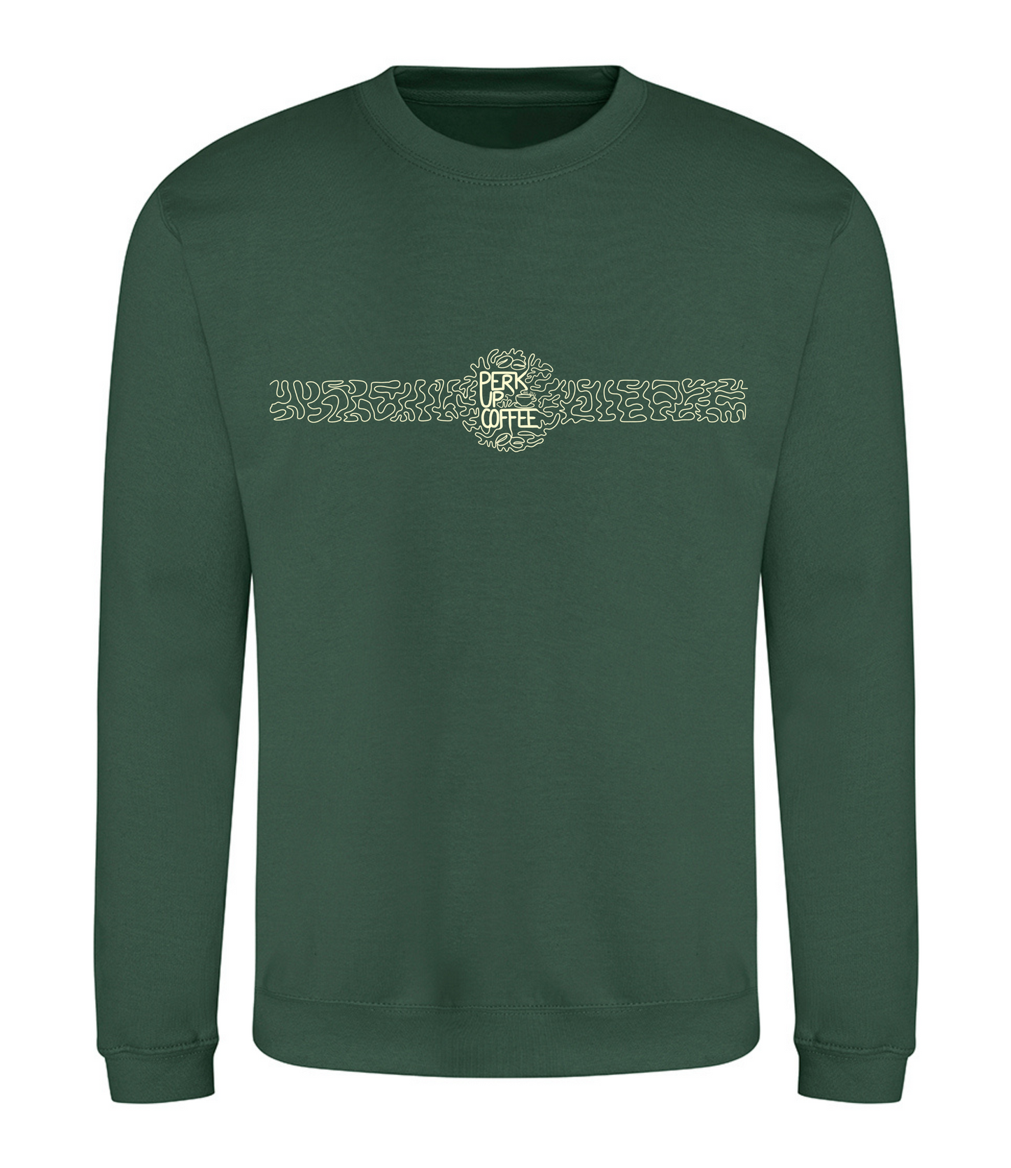 Perk Up Coffee Sweatshirt (large front and back logo)