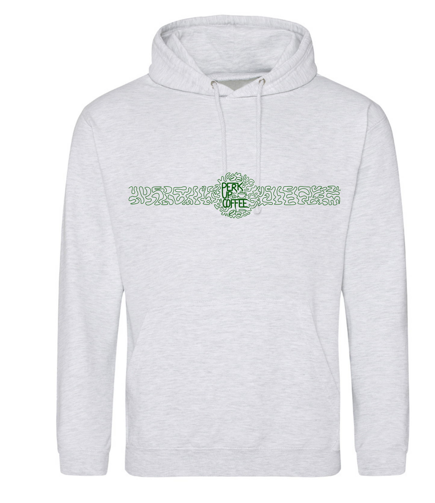 Perk Up Coffee Hoodie (large front and back logo)